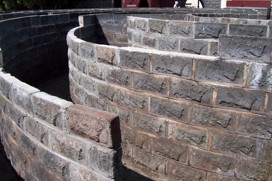 wall of the castle Kryal Castle in Australia