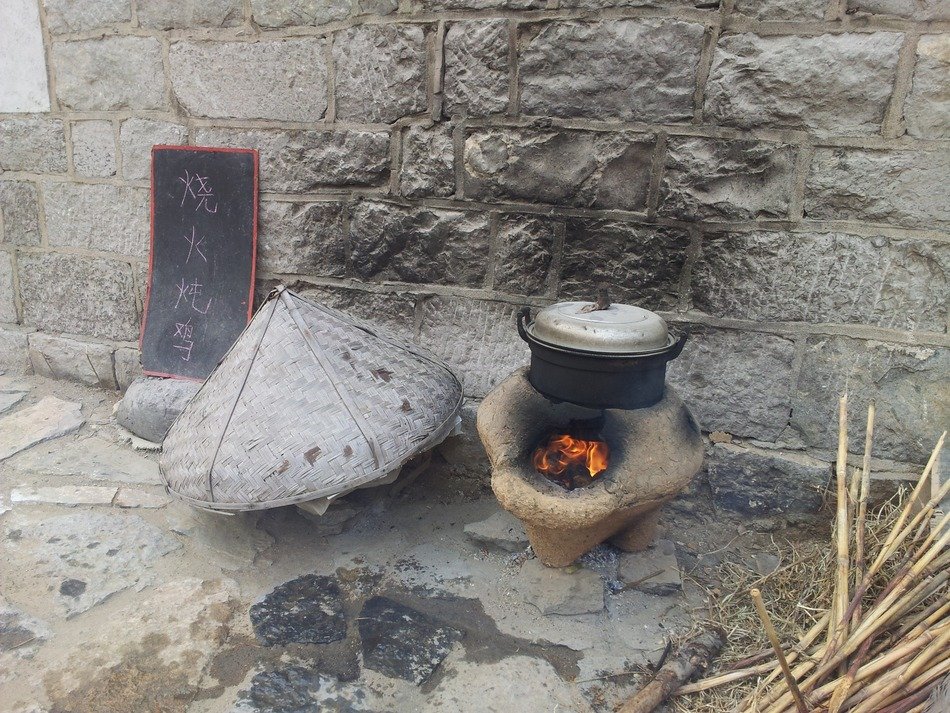 hearth against the wall in China