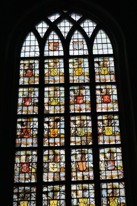colorful glass of the church window