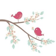 Cute birds in love