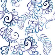 hand drawn watercolor floral seamless pattern N6