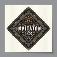 Beautiful vintage invitation cards layouts N71