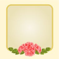 Golden frame with hibiscus vector N2