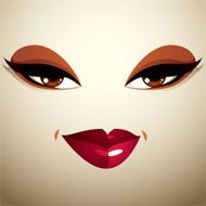 Attractive woman with stylish bright make-up Sexy lady N4