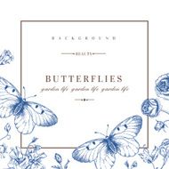 Card with butterflies and flowers N4