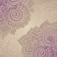 Vector frame pattern of the indian floral ornament N4