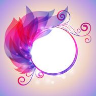 Colorful wing of leaves with swirl and bokhen effects