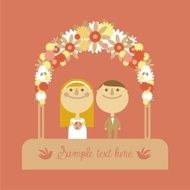 cake topper with bride and groom