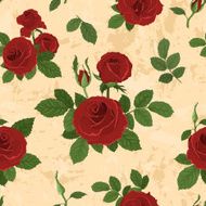 Vector seamless tiling pattern with roses N2