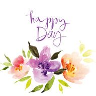 Watercolor flower wreath N4