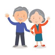 Elderly couple portrait