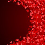 Red hearts confetti Valentine&#039;s day or Wedding N2