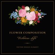 Vector vintage luxury postcard in Victorian style N2