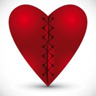 Heart cross linked with a thread