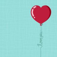 Valentine&#039;s day balloon with I Love You words