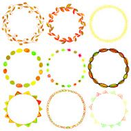set of beautiful floral wreathes perfect for spring designs N4
