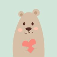 teddy bear in love