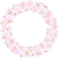 Round background with apple blossom