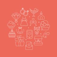 wedding line circle icon N2