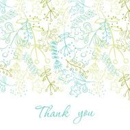Card with doodle flowers N4