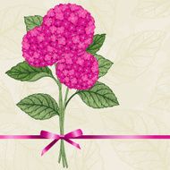 Card with hydrangea