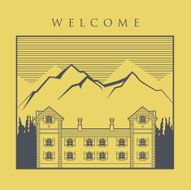 Vintage house label vector