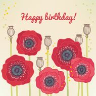 Greeting card with poppies