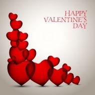 Valentines Hearts vector card greetings - design template N2