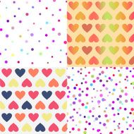 Bright vector seamless patterns set