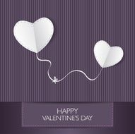 Valentine&#039;s card with text and heart shape Vector ilustration N46