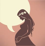 happy pregnant woman and speech bubble N3