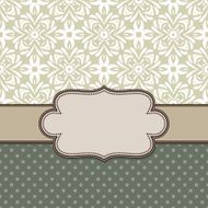 Vintage vector flower frame N87