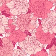 Seamless background with peonies N3