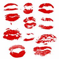 Lips print pattern vector illustration N5