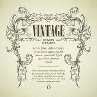 Vintage design elements Retro card Vector illustration N2