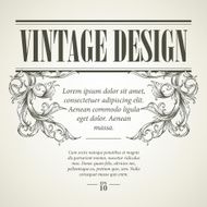 Vintage design elements Retro card Vector illustration N4