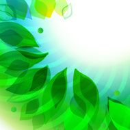 Modern spring background with leaves