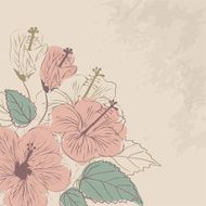 Vector floral background in vintage style