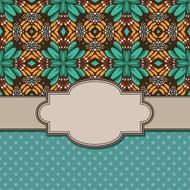 Vintage vector flower frame N89
