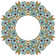 Vintage vector flower frame N90