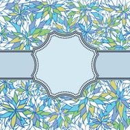 Vintage vector flower frame N91