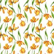 Watercolor floral seamless pattern N54