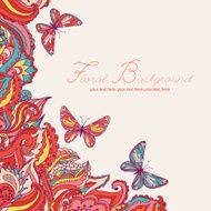 Vector background with paisley pattern