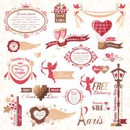 Set of Valentines Day design elements N4