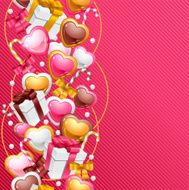 Valentine&#039;s Day vector background Gift card and flyer N11