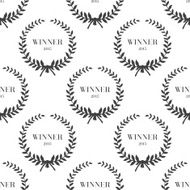 Seamless pattern with laurel wreaths