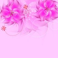 Romantic Flower vector Background N4