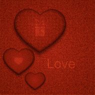 Vector modern denim heart background N2