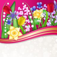 Spring flowers card N2