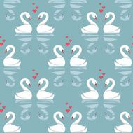 Seamless pattern with swans N6
